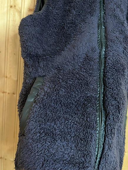 Patagonia Vest Womens M 'Los Lobos' Gray Deep Pile Fleece Purple Reversible - Picture 6 of 12